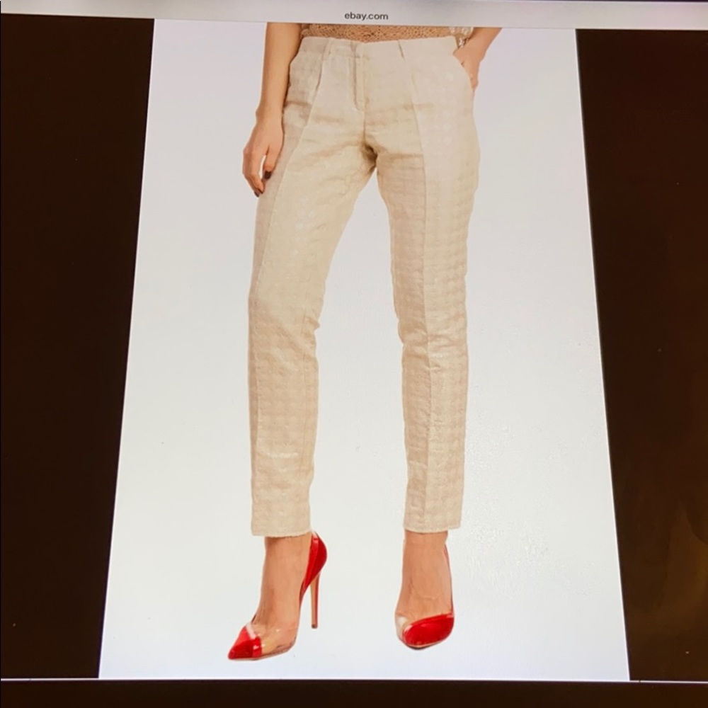 Jacquard glitter Tailored Trousers.Made Italy. - Picture 2 of 7